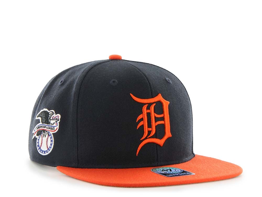 47Brand Detroit Tigers Sure Shot Captain Two Tone Navy Snapback Hat