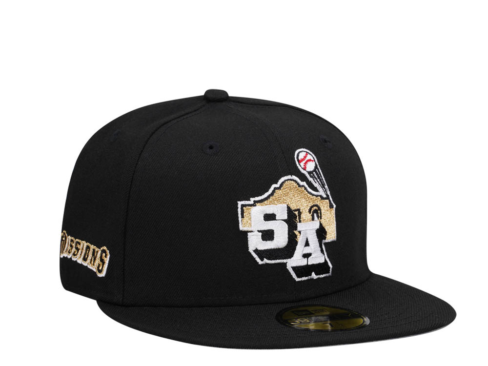 New Era San Antonio Missions Classic Black Edition 59Fifty Fitted Hat