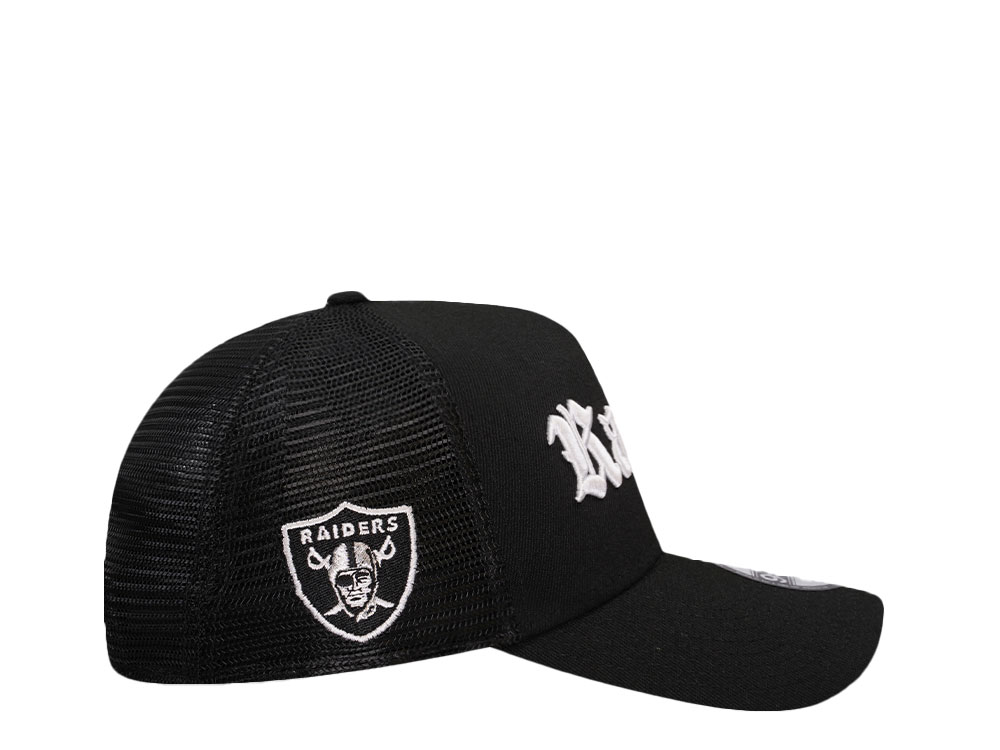New Era Las Vegas Raiders Black Trucker A Frame 9Forty Snapback Hat