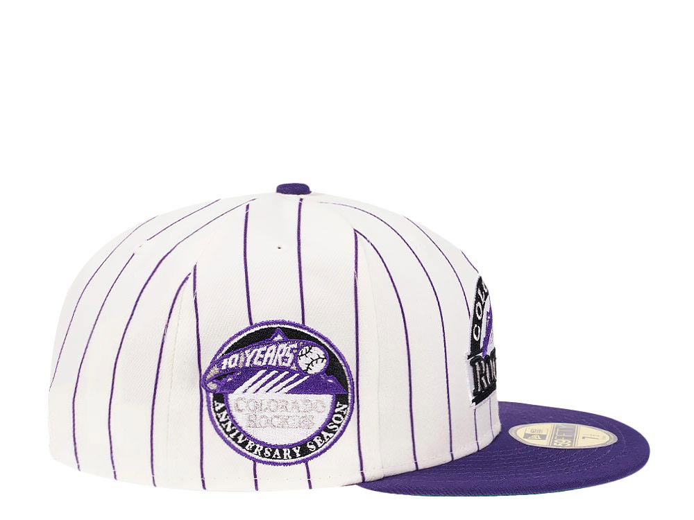 New Era Colorado Rockies 10th Anniversary Pinstripe Heroes Elite Edition 59Fifty Fitted Hat