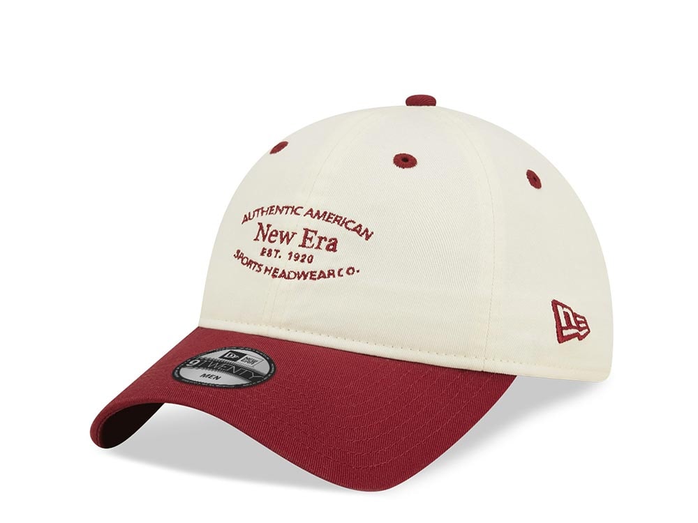 New Era Est. 1920 Contrast Stone Merlot Two Tone 9Twenty Strapback Hat