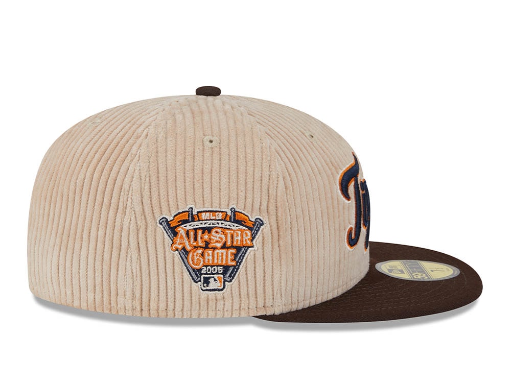 New Era Detroit Tigers All Star Game 2005 Fall Cord Khaki 59Fifty Fitted Hat