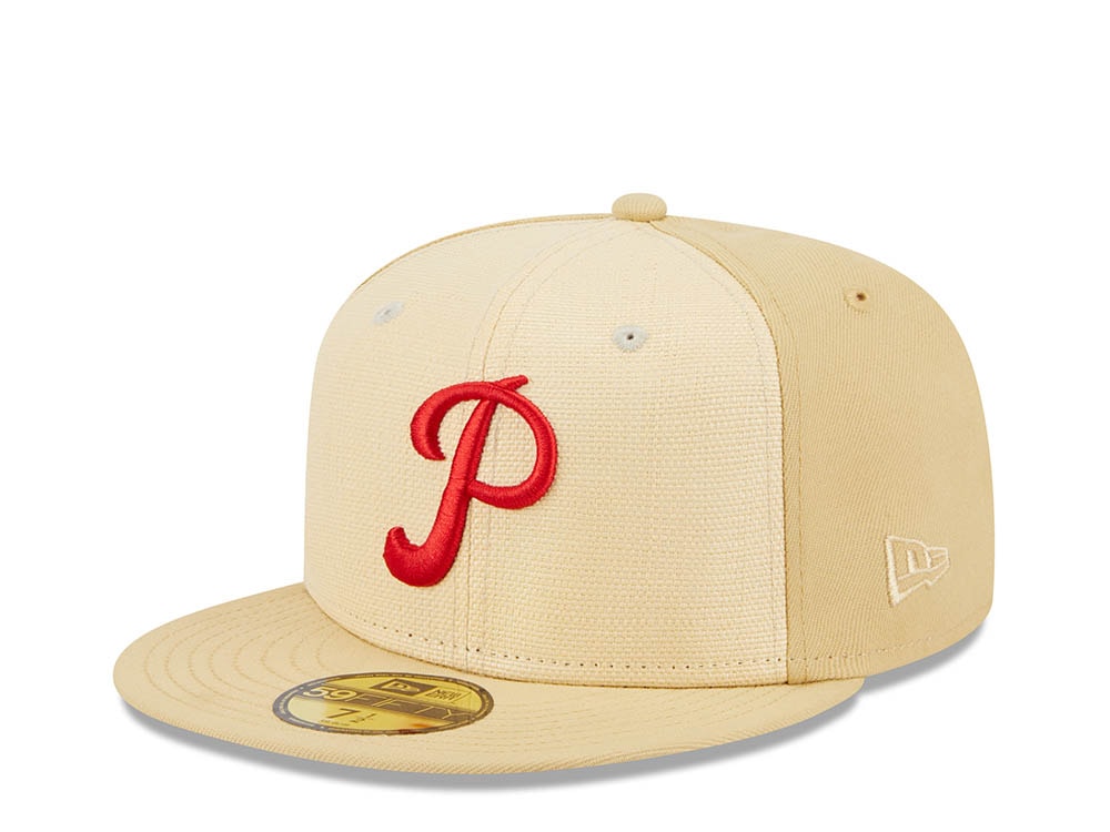 New Era Philadelphia Phillies 1950 Raffia Front Vegas Gold Edition 59Fifty Fitted Hat