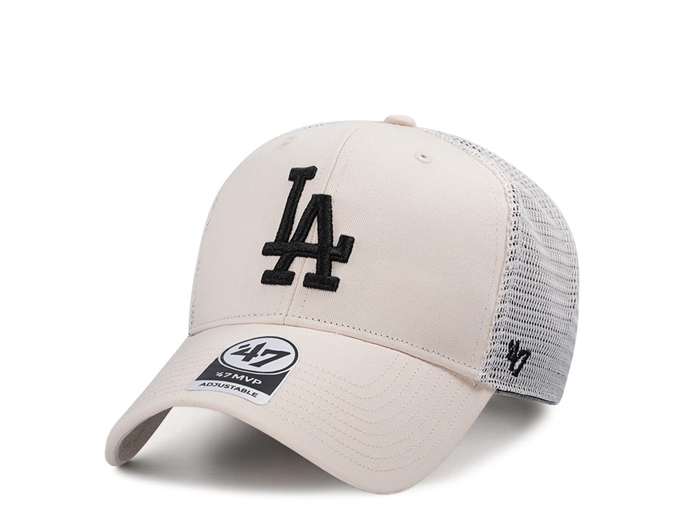 47Brand Los Angeles Dodgers Natural Branson MVP Trucker Snapback Hat