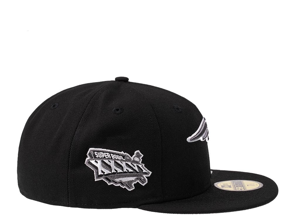 New Era New England Patriots Super Bowl XXXVI Steel Black Edition 59Fifty Fitted Hat