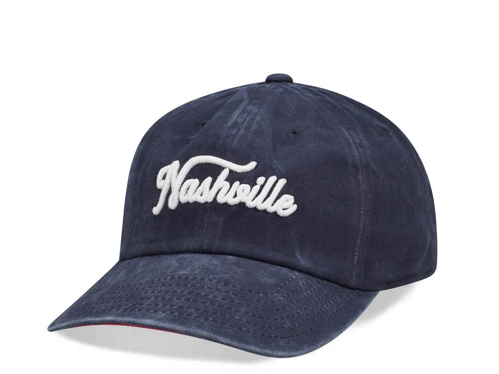 American Needle Nashville New Raglin Navy Vintage Casual Strapback Hat