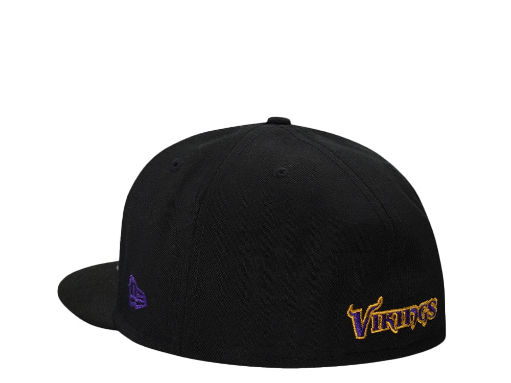 New Era Minnesota Vikings Black Classic Edition 59Fifty Fitted Hat