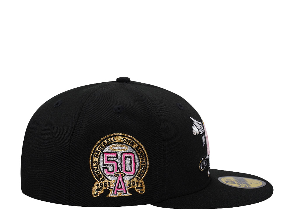 New Era Anaheim Angels 50th Anniversary Clouds Black Prime Edition 59Fifty Fitted Cap