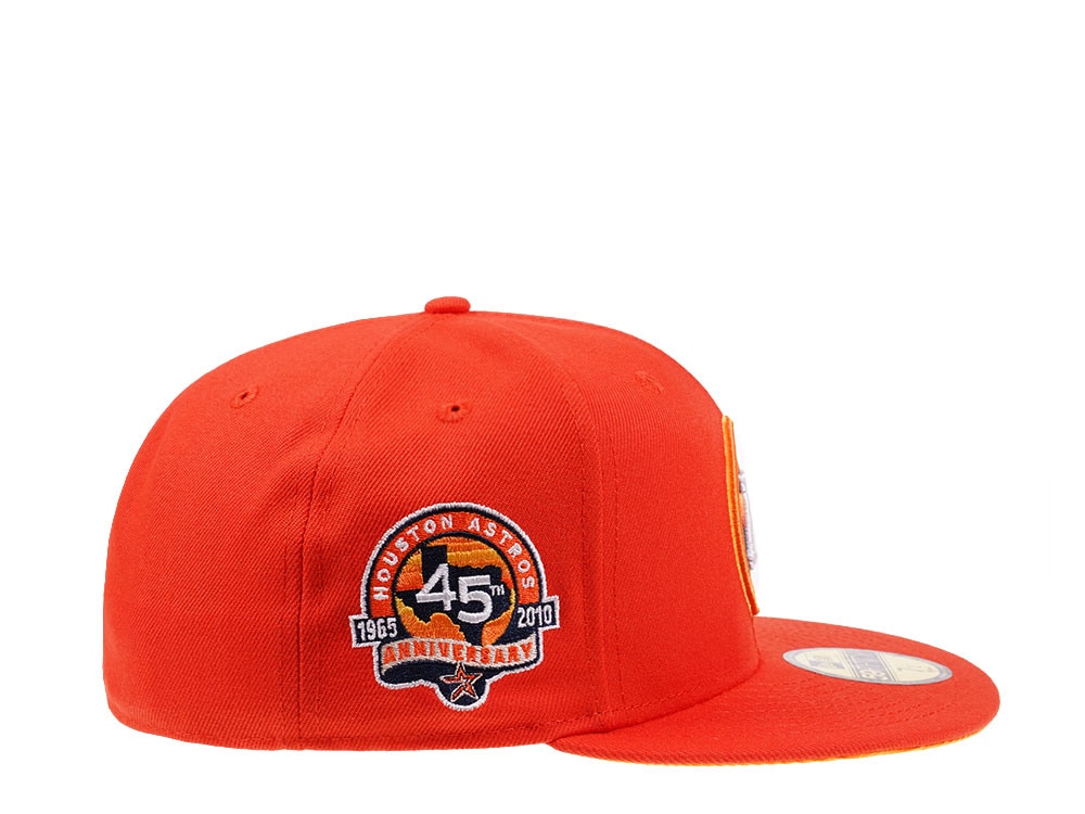 New Era Houston Astros Houston Astros 45th Anniversary Flash Orange Edition 59Fifty Fitted Hat