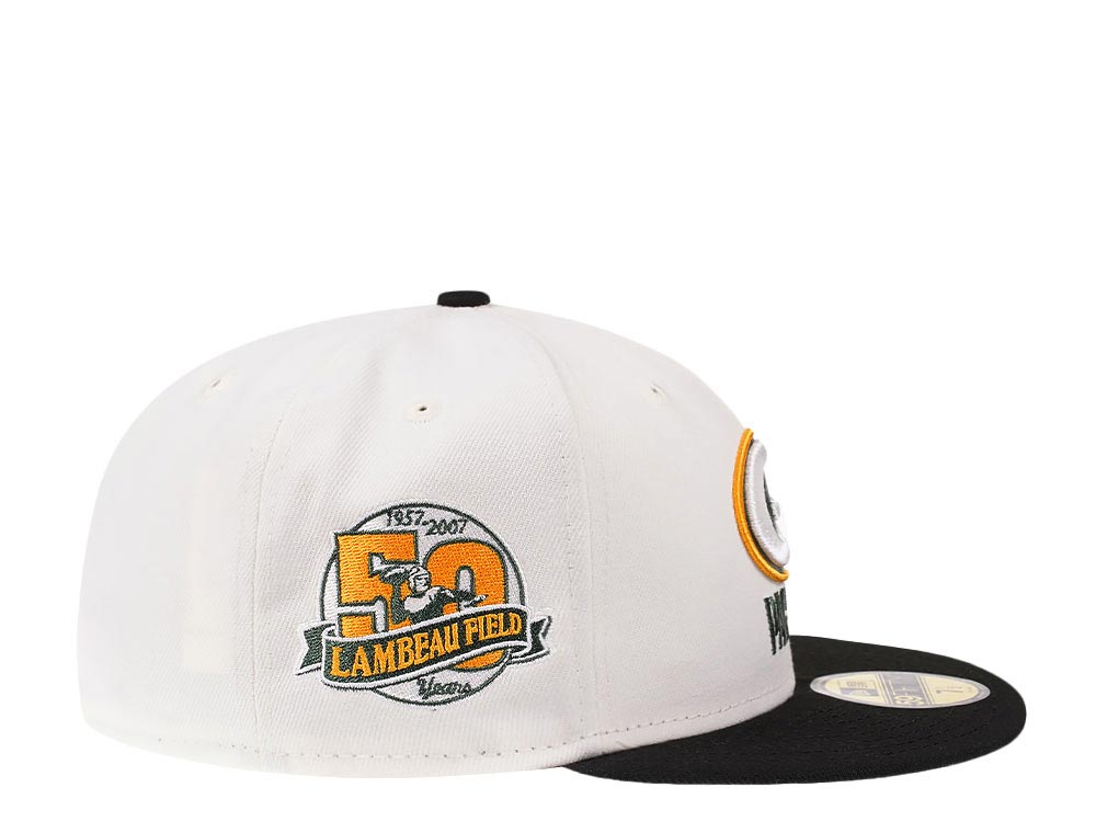 New Era Green Bay Packers 50th Anniversary Cream Dome Edition 59Fifty Fitted Hat