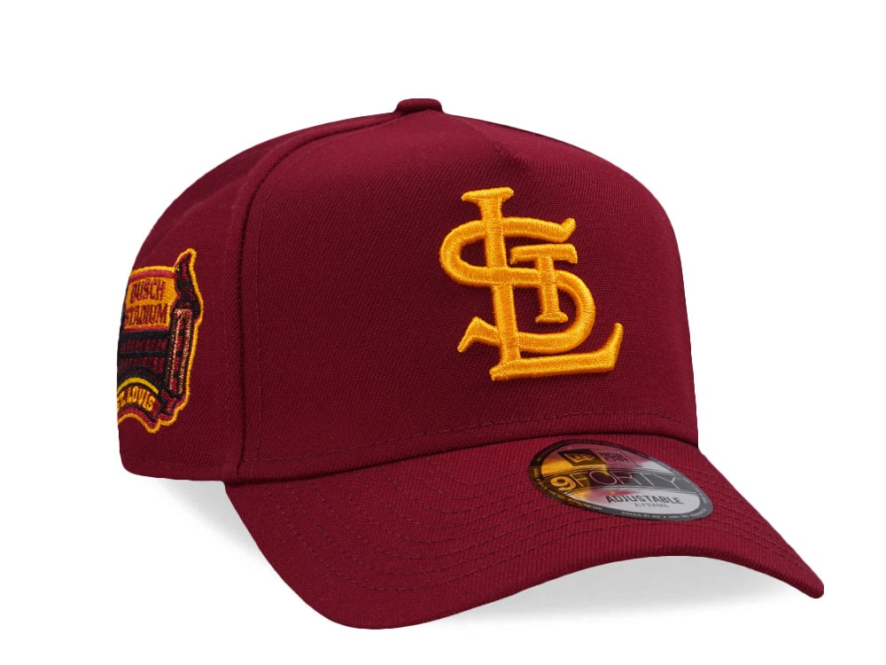 New Era St. Louis Cardinals Busch Stadium Cardinal Red Prime Edition 9Forty A Frame Snapback Cap