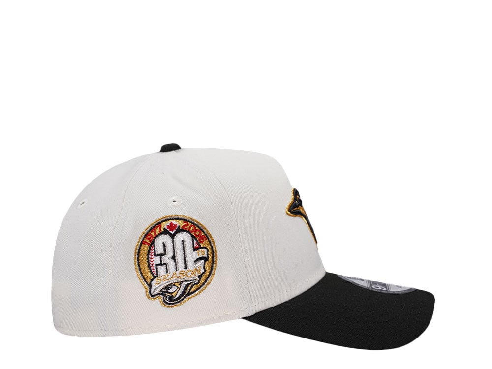 New Era Toronto Blue Jays 30th Anniversary Chrome Black Two Tone Edition 9Forty A Frame Snapback Hat