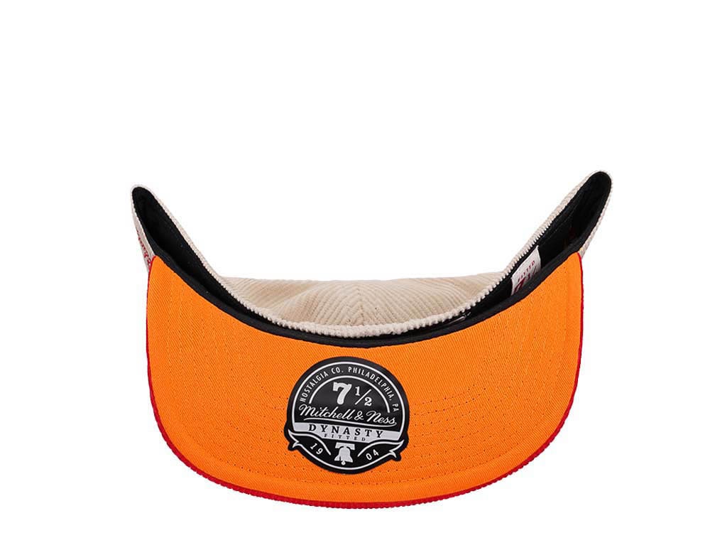 Mitchell & Ness Miami Heat All Star 1990 Two Tone Hardwood Classic Cord Edition Dynasty Fitted Hat