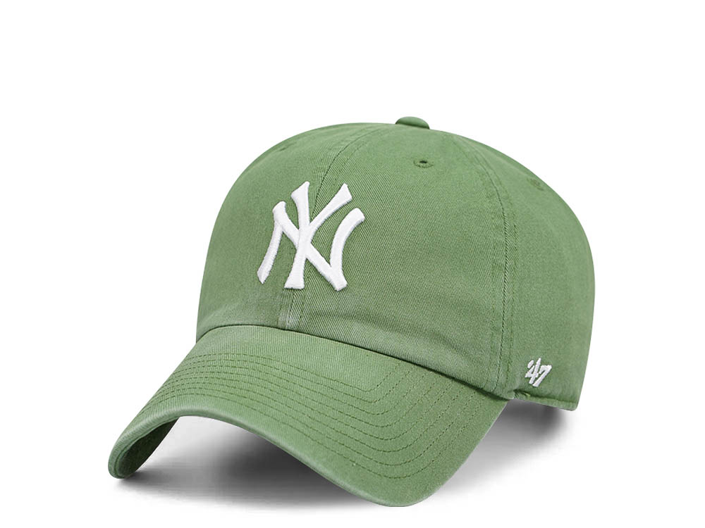47Brand New York Yankees Fatigue Green Clean Up Strapback Hat