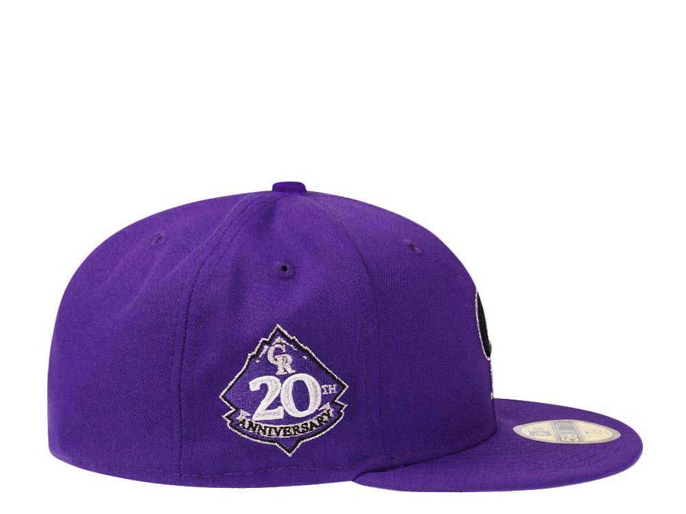 New Era Colorado Rockies 20th Anniversary Purple Lavender Edition 59Fifty Fitted Hat