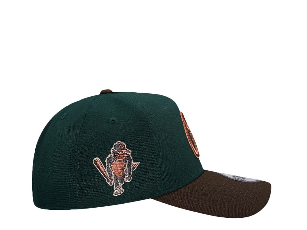 New Era Baltimore Orioles Copper Dark Green Two Tone 9Forty A Frame Snapback Hat