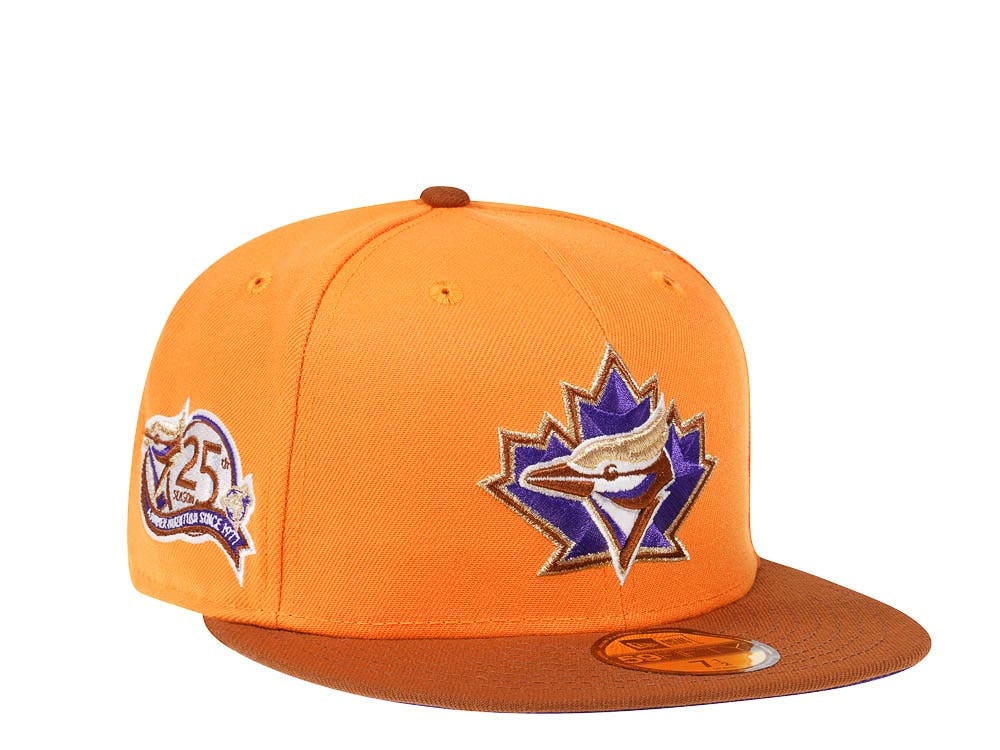 New Era Toronto Blue Jays 25th Anniversary Bourbon Tangerine Prime Edition 59Fifty Fitted Hat
