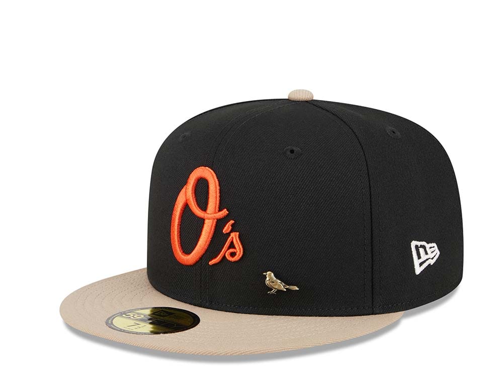 New Era Baltimore Orioles 50th Anniversary Varsity Pin Two Tone Edition 59Fifty Fitted Hat