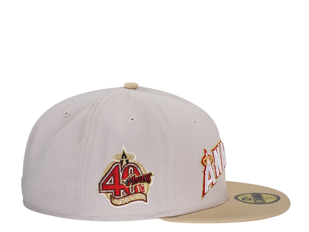 New Era Anaheim Angels 40th Anniversary Sneaky Gold Two Tone Edition 59Fifty Fitted Hat