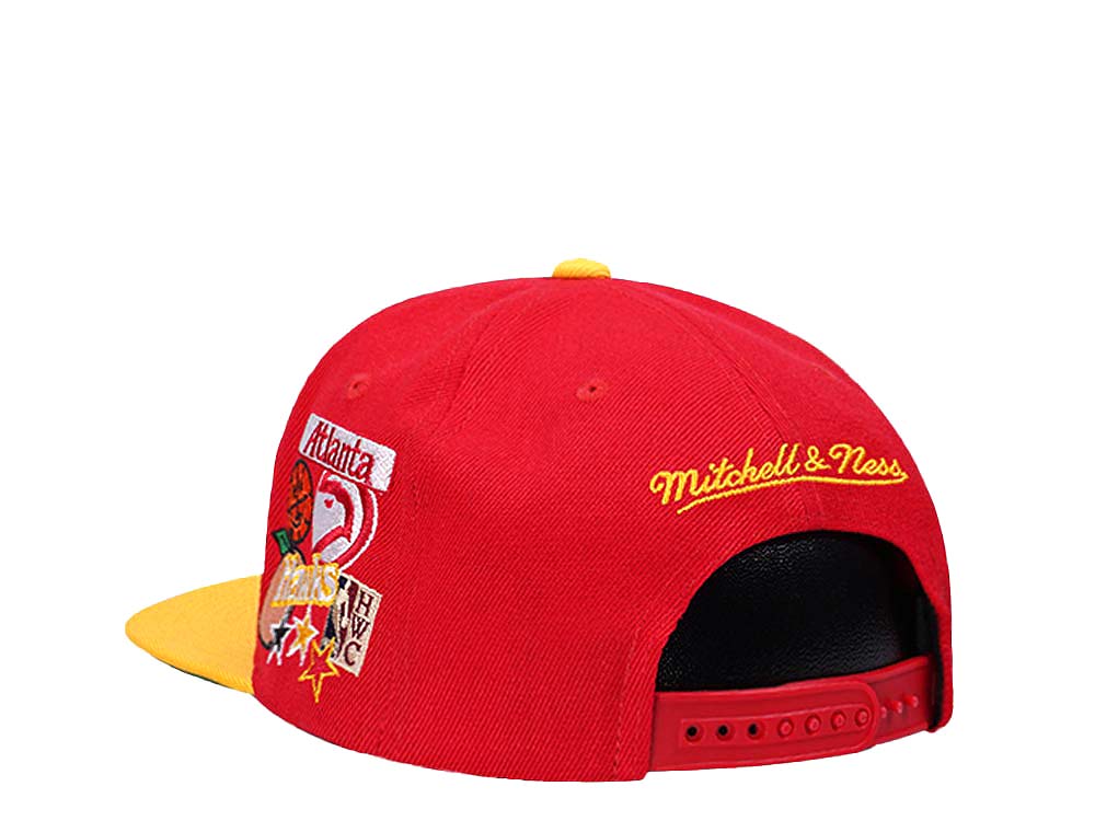 Mitchell & Ness Atlanta Hawks Patch Overload Hardwood Classic Snapback Hat