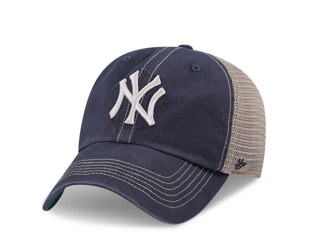 47Brand New York Yankees Vintage Navy Trucker Clean Up Snapback Hat