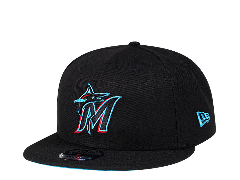 New Era Miami Marlins Black and Teal Edition 9Fifty Snapback Hat