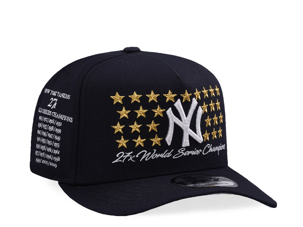 New Era New York Yankees 27x World Series Champions Navy Prime Edition 9Fifty A Frame Snapback Cap
