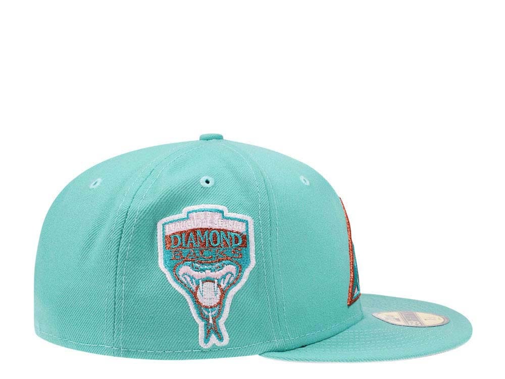New Era Arizona Diamondbacks Inaugural Season 1998 Mint Pink Edition 59Fifty Fitted Hat