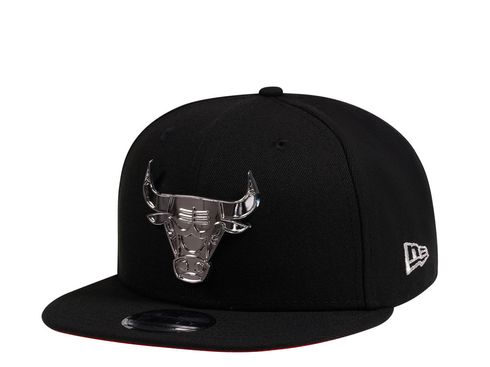New Era Chicago Bulls Silver Metal Badge 9Fifty Snapback Hat