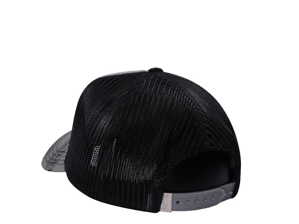 Von Dutch Oval Patch Gray Script Edition Trucker Snapback Cap