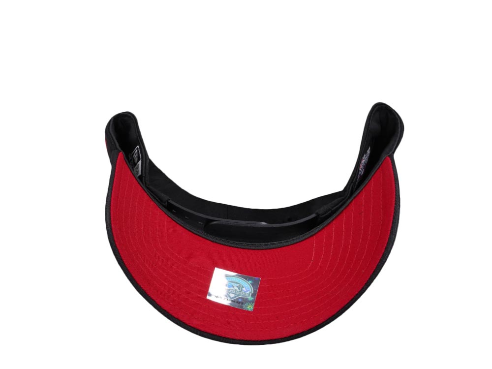 New Era Buffalo Bisons Black and Red 9Forty A Frame Snapback Hat