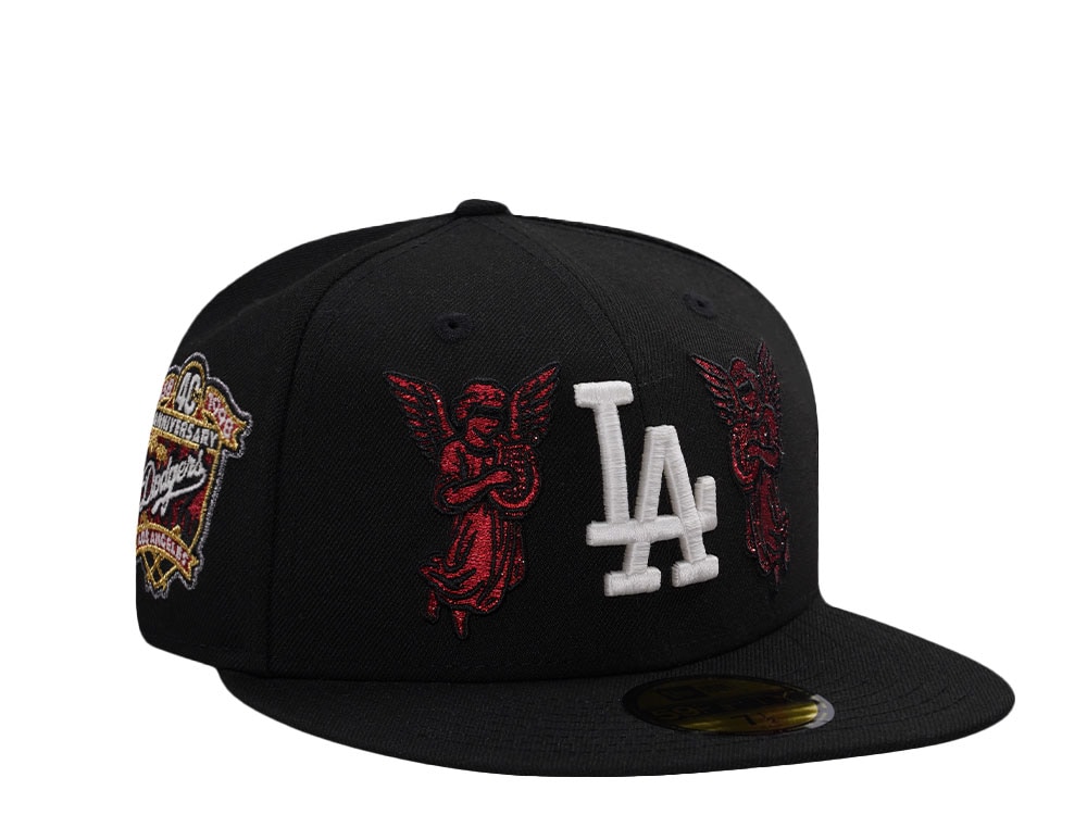 New Era Los Angeles Dodgers 40th Anniversary Angel Black Prime Edition 59Fifty Fitted Cap