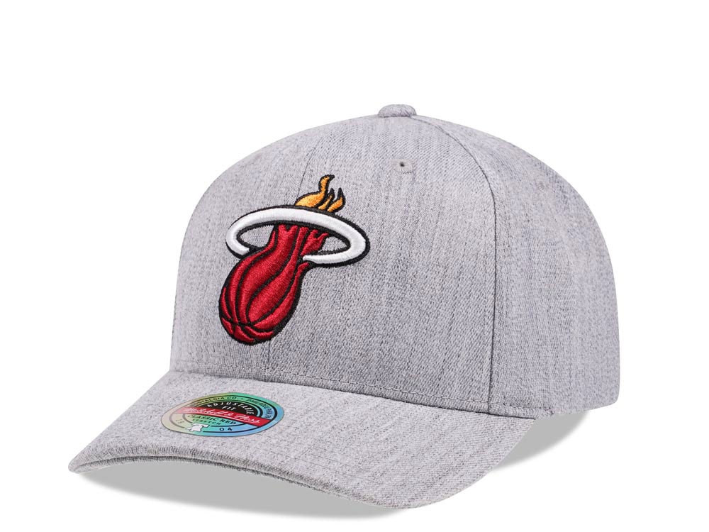 Mitchell & Ness Miami Heat Heather Red Line Flex Snapback Hat