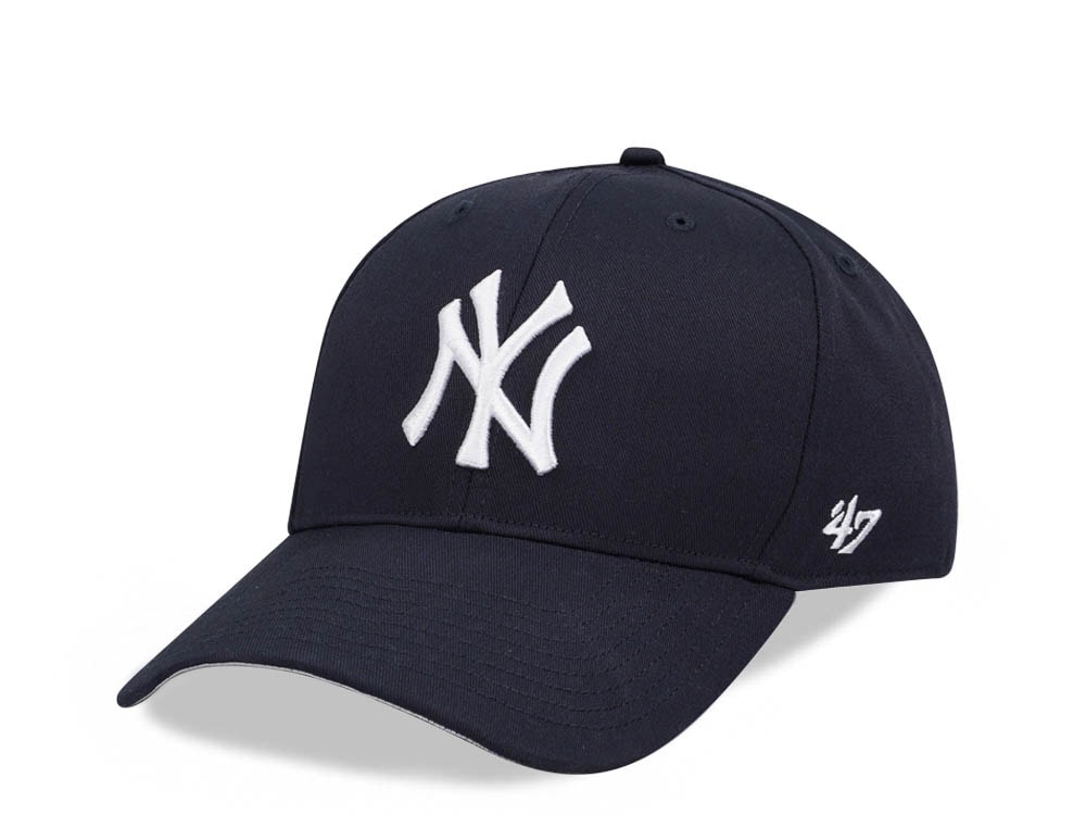 47Brand New York Yankees Navy Raised Basic MVP Snapback Hat