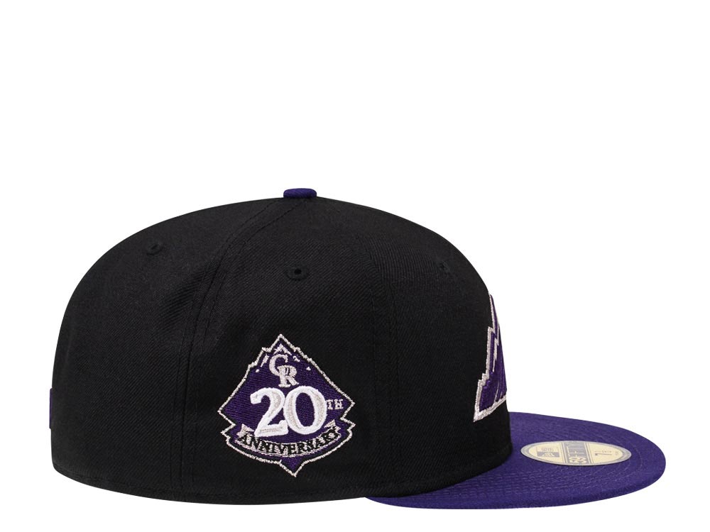 New Era Colorado Rockies 20th Anniversary Two Tone Silver Pop Edition 59Fifty Fitted Hat