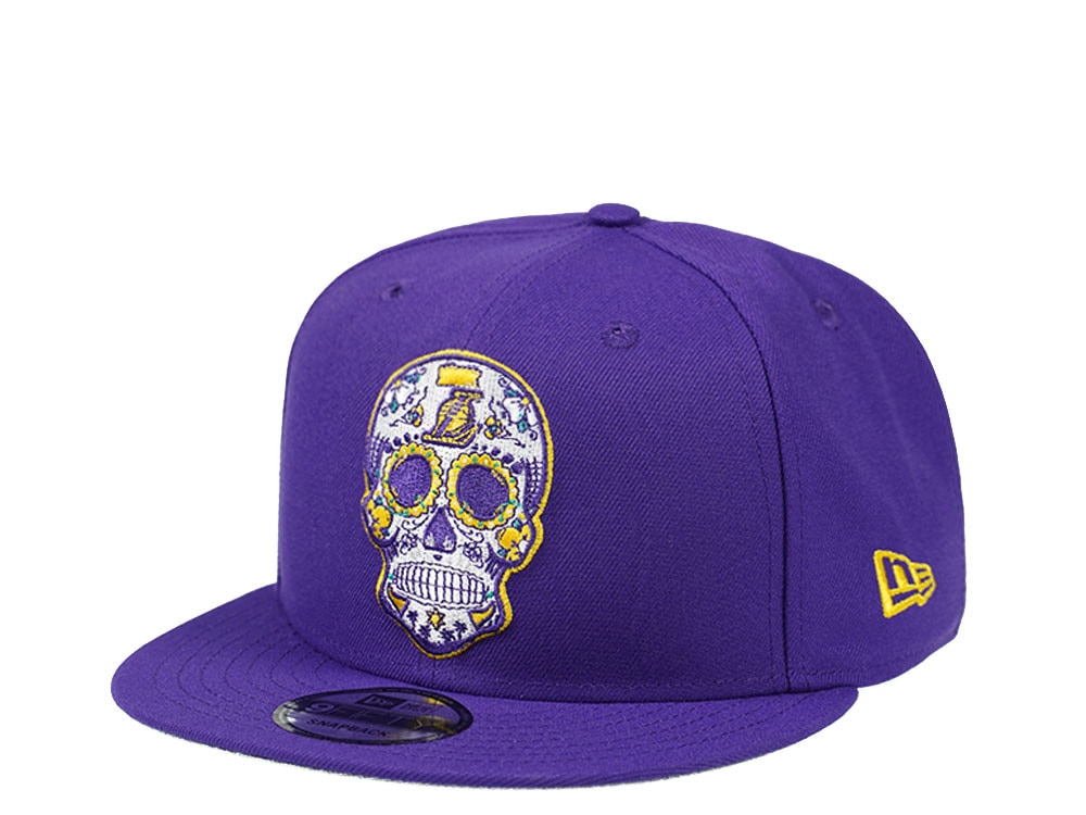 New Era Los Angeles Lakers Purple Skull Edition 9Fifty Snapback Hat