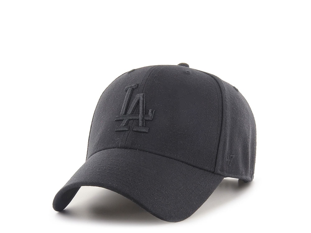 47Brand Los Angeles Dodgers All Black Classic Snapback Hat
