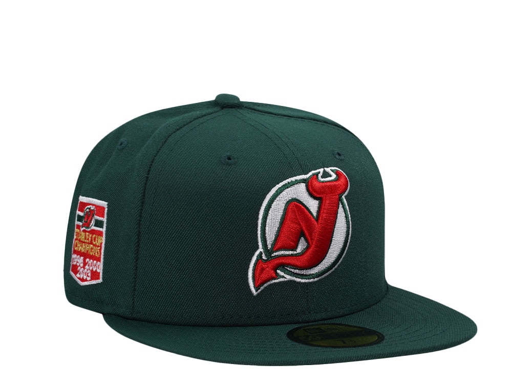 New Era New Jersey Devils Dark Green Champions Banner Edition 59Fifty Fitted Hat