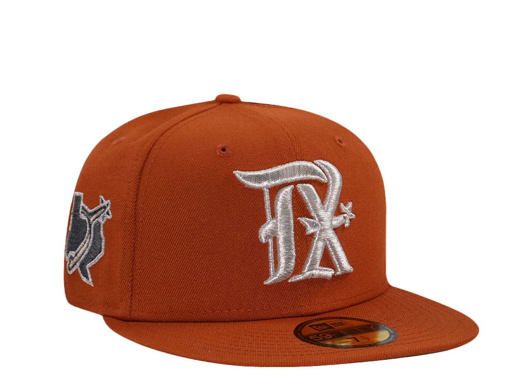 New Era Texas Rangers Rusty Silver City Connect Edition 59Fifty Fitted Hat