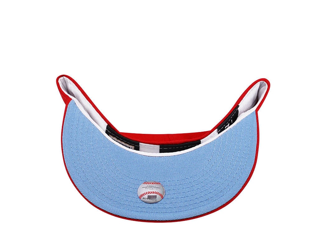 New Era Toronto Blue Jays 20th Anniversary Red Glacier Blue Edition 59Fifty Fitted Hat