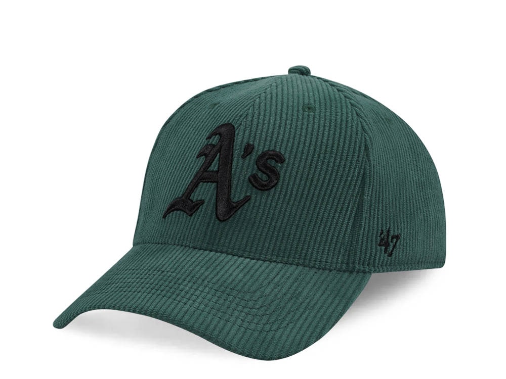 47Brand Oakland Athletics Dark Green Thick Cord MVP Strapback Hat