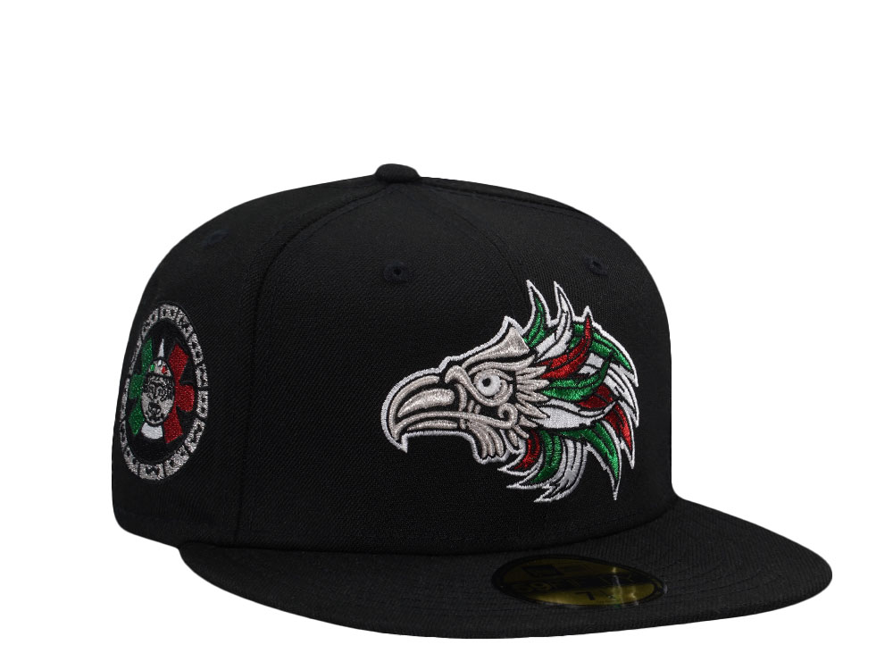 New Era Mexico Aztec Eagle Warrior Black Prime Edition 59Fifty Fitted Cap