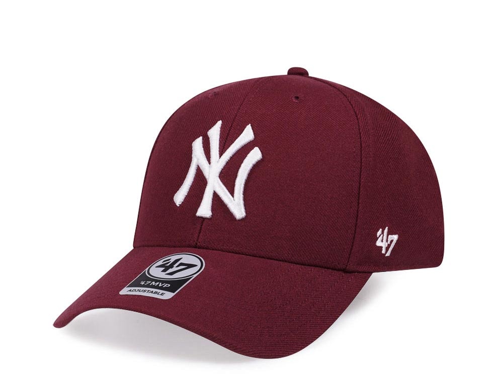 47Brand New York Yankees Classic Maroon Strapback Hat