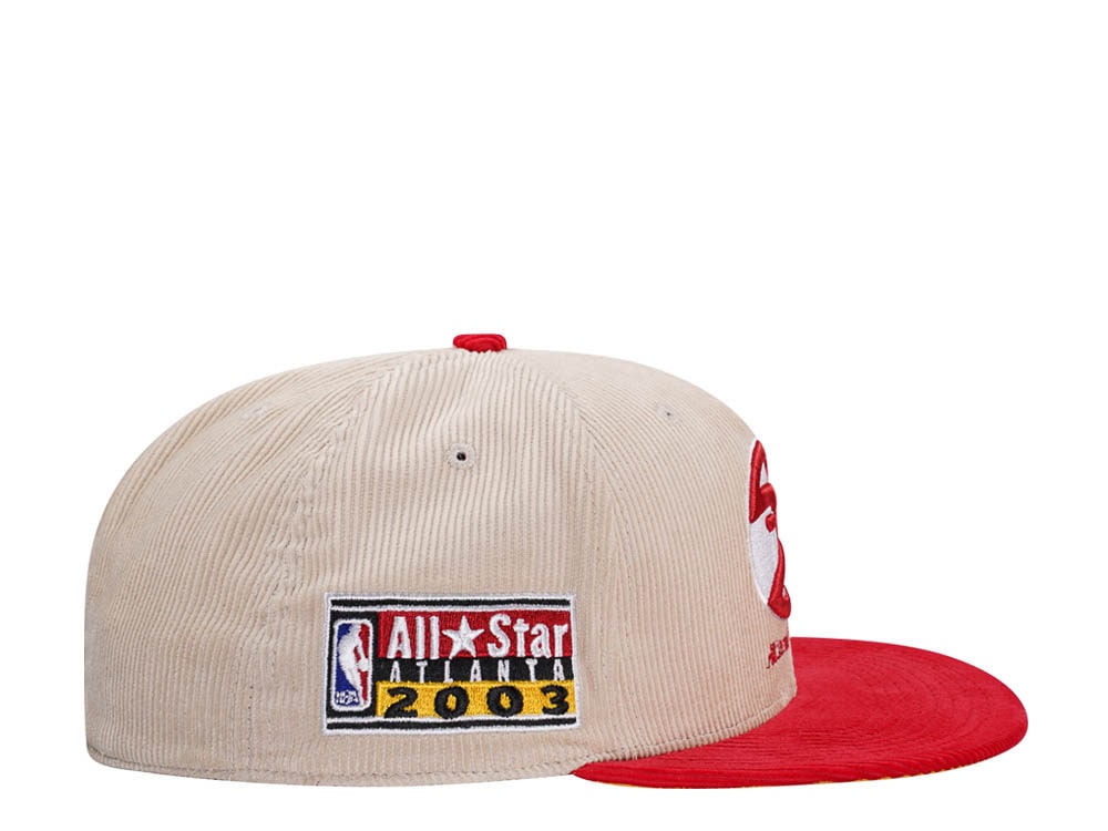 Mitchell & Ness Atlanta Hawks All Star 2003 Two Tone Hardwood Classic Cord Edition Dynasty Fitted Hat