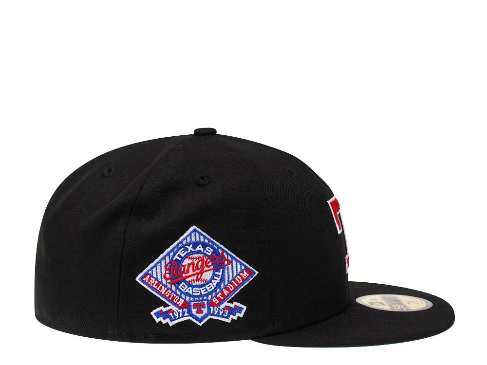 New Era Texas Rangers Arlington Stadium Black Throwback Edition 59Fifty Fitted Hat
