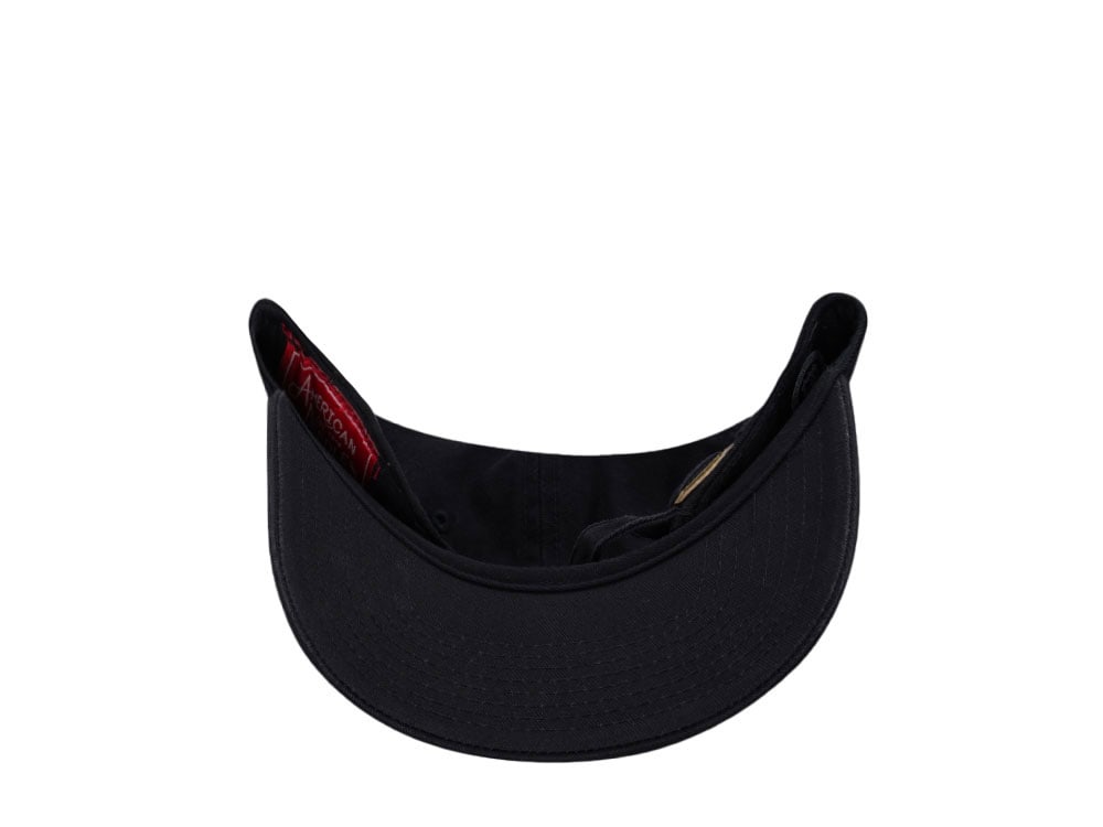 American Needle Dallas Stars Blue Line Black Strapback Hat