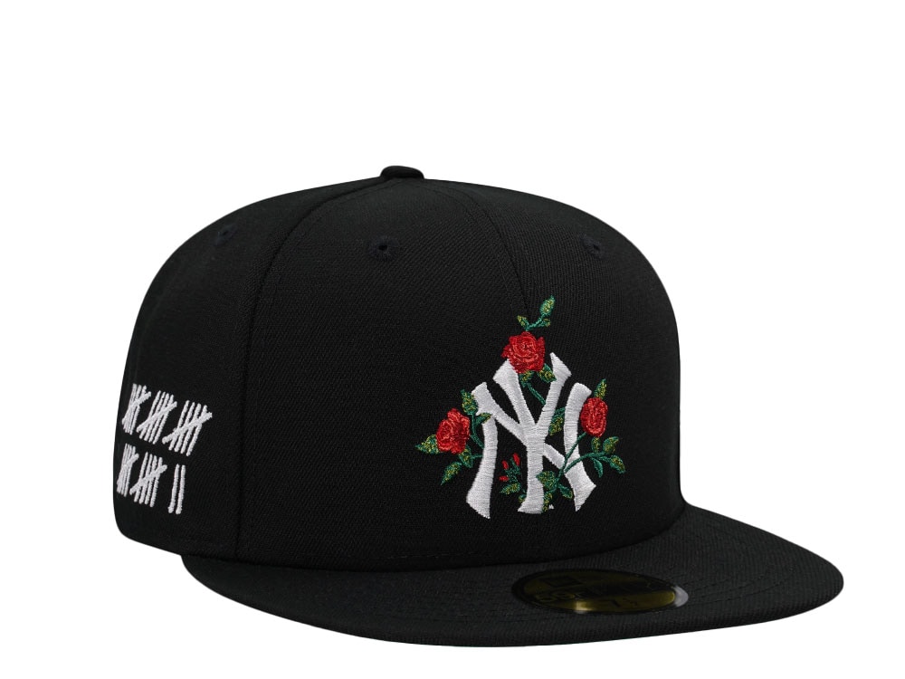 New Era New York Yankees Champions Roses Black Throwback Edition 59Fifty Fitted Hat