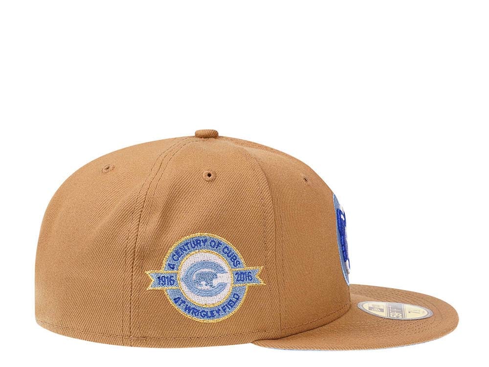 New Era Chicago Cubs 100 Years Wrigley Field Iced Wheat Edition 59Fifty Fitted Hat
