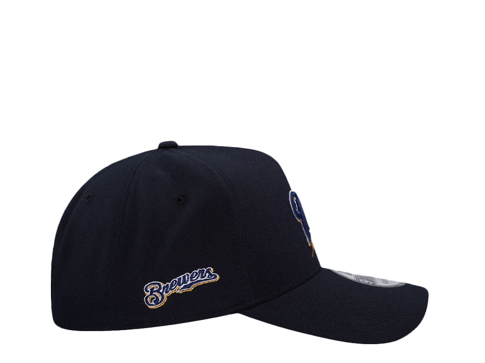 New Era Milwaukee Brewers Navy Classic Edition 9Forty A Frame Snapback Hat