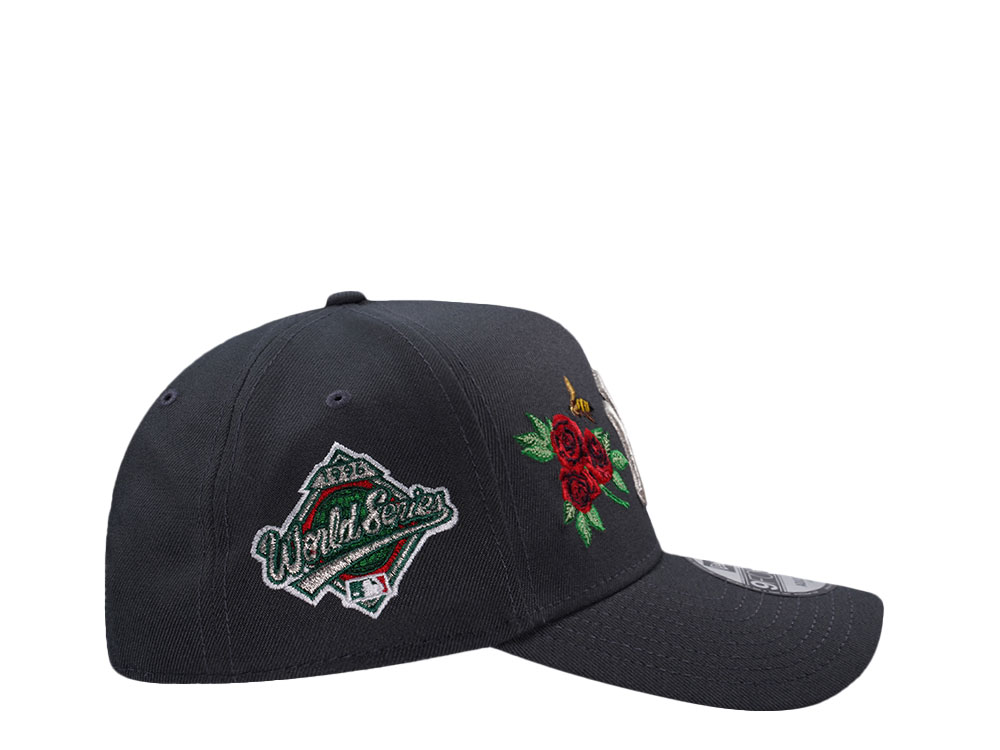 New Era New York Yankees World Series 1996 Dark Graphite Rose Edition 9Forty A Frame Snapback Cap